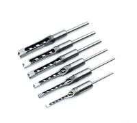 Set Mortaiseuse 6 Tailles pour bois HSS 1/4 à 5/8 Set Mortaiseuse | Acier rapide traité, dureté HRC48-50, centre allongé, haute concentricité, perçage net