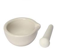 Set Mortier Et Pilon 1 pièces 60mm 80mm 100mm 130mm 160mm laboratoire porcelaine mortier et pilon blanc mélange bol de broyage ensemble(100mm)