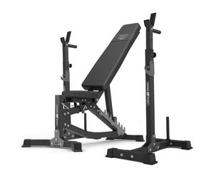 Set MS30_2.0 | banc d'entraînement double face réglable + supports d'haltères multi-niveaux (2 pièces) avec assistance - Marbo Sport