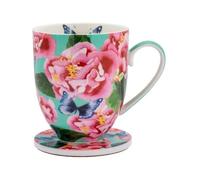 Set Mug Con Sottobicchiere Posey Camellia Dreams 400ml Livellara