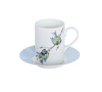 Set Mug et sous tasse Mésange - Roy Kirkham - Décoré - Porcelaine G