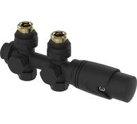 Set multibloc 'Gloppen' pour système bitube avec tête thermostatique laiton noir