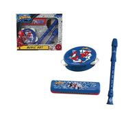 Set Musical Spiderman - Tambourin, Flûte & Harmonica Bleu TU