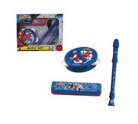 Set Musical Spiderman - Tambourin, Flûte & Harmonica Bleu TU