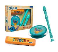Set Musical Stitch - Tambourin, Flûte & Harmonica Bleu TU