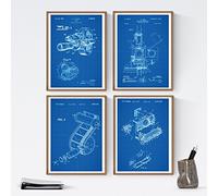 Set Nacnic brevet Photographie 250 gr A4 Imprime Taille - Bleu