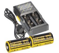 Set Nitecore D2 Chargeur + 2x Nitecore 18350 LI-ION Batterie