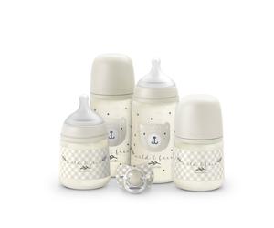 Set Nouveau-né Sucette Et 4 Biberons Wild & Free Beige TU