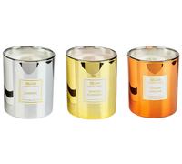 Set Océan Tarte Pomme Jasmin Soleil d'Hiver 3 Bougies 100% Cire Soja Metall