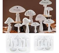 Set Of 10 3d Mushroom Shaped Silicone Moulds,Mushroom Shaped Silicone Mould For Epoxy Resin,Sinking Candles For Crafts,Soap,Home Decoration