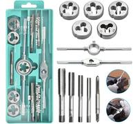 Set of 12 Professional Steel Taps and Dies M6*1.0 M7*1.0 M8*1.25 M10*1.5 M12*1.75 for Home Installation Decoration Railway Bridge Construction