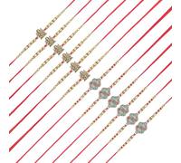Set of 12 Rakhi for Brother Thread Bracelet for Bhai Bhabhi Bhaiya veera Raksha Bandhan Rakhi Set Dora Bracelets with Pack for Brother Sister Indian Traditional Raksha Bandhan Festival