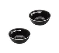 Set of 2 black enamel bowls - 160 ml