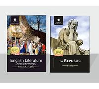 Set of 2 Books - The Republic By Plato & English Literature By William J. Long