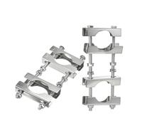 Set Of 2 Double U-Shaped Antenna Pole Clips-Mounting Hardware For Cb Tv Ham Antenna,Fishing Rods,Flags,Parasols