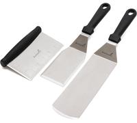 Set of 2 Metal Spatulas-Ideal for Cast Iron Barbecues-Commercial Grade