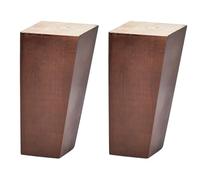 Set of 2 Mid Century Modern 5" Wooden Furniture Legs Solid Walnut DIY Replacement Feet for Couch Sofa Armchair Bed Recliner Stylish Straight Oblique Pyramid Design