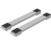 Set Of 2 Moblies Under Frame For Refrigerator, Dryer, Freezer Up To 300 Kg, With 24 Wheels, Brake, Grey