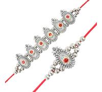 Set of 2 Rakhi for Brother Rakhi Thread Bracelet for Bhai Bhabhi Bhaiya veera Raksha Bandhan Set Dora Bracelets with Rakhi Card gift Pack for Brother Sister Indian Traditional Raksha Bandhan Festival