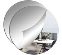 Set Of 2 Small Round Mirrors, Hd Acrylic Explosion-Proof Wall Sticker For Bedroom, Bathroom, Living Room (Round 24 Cm)