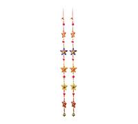 Set of 2 Star Indian Traditional Hanging String Garlands Latkan with Bell, Wall Hanging, Wedding Party Decor, diwali Festival Decorations for Home Temple Bedroom Kids Room and Gifting ( Size :- 42")
