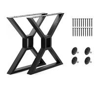 Set of 2 Steel Table Legs X Frame 71cm x 60 cm Heavy Duty Furniture Legs Dining Table Legs Bench Legs Computer Desk Legs Coffee Table Legs DIY Indusrtial