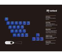 Set of 23 Rubber KeysTranslucent Double ShotOEM Profile for Mechanical Gaming Keyboards (Dark Blue,23 Keys)