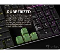 Set of 23 Rubber KeysTranslucent Double ShotOEM Profile for Mechanical Gaming Keyboards (Dark Green,23 Keys)