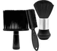 Set of 3 Hairdressing Blow Brushes,Men's Hairdressing Brushes,Professional Black Ultra Soft Hair Brush for Salon Barber Hairdressers