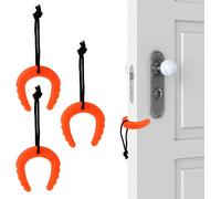 Set Of 3 High Quality Rubber Door Stoppers,Baby Safety Door Stoppers,Anti-Pinch Fingers,Suitable For Installation On Doors And Windows (Orange)