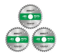 Set of 3 Multi-Purpose Circular Saw Blades 85 x 15 mm 30 Teeth for Aluminium,Copper,Non-Ferrous Metals,Wood,Laminate,Partition,Plywood,Plastic