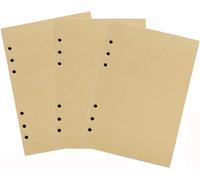 Set Of 3 Refills Refillable Inserts For Binder Loose Leaf Notebook Planner, 75 Sheets/ 150 Pages Per Pack, Blank Craft Paper