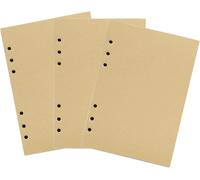 Set Of 3 Refills Refillable Inserts For Binder Loose Leaf Notebook Planner, 75 Sheets/ 150 Pages Per Pack, Blank Craft Paper