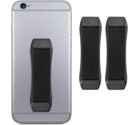 Set Of 3 Self-Adhesive Smartphone Holder ¿ Finger Accessory For Mobile Phone ¿ Elastic Handle Strap For Smartphone ¿ Black