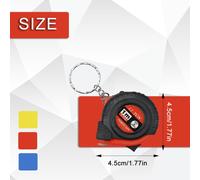Set Of 3 Small Measuring Tape 1m With Key Ring Metal Retractable Mini Measuring Tape With Key Ring Metric And Inch Retractable Ruler For Building Measuring (3 Colors)