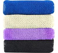 Set Of 4 African Shower Nets,African Net Sponge,High Elasticity Belt African Net Sponge,Exfoliating Sponge Net In Multi-Colour,For Men And Women,At Home Travel