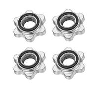 Set Of 4 Dumbbell Spinlock, Non-slip 25 Mm Standard Spinlock Collars, Screw Caps for Dumbbell Bars, Barbell Star Collars H