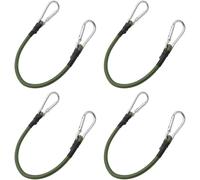 Set Of 4 Elastic Bungee Cord With Hooks Mini Rubber Tensioner Bicycle Ropes 36cm Heavy Duty Bungee Cord For Camping,Luggage,Travel (Army Green)