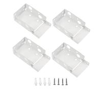 Set of 4 General Roller Blind Mounting Brackets Strong Metal Window Shade Brackets Set for Various Curtain Tracks Slide Track Supports