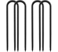 Set of 4 Ground Anchor 12 Inch Stable Tent Pegs U-Hooks Ground Anchor with Chisel Tip for Trampoline¿Camping¿Swing¿Garden