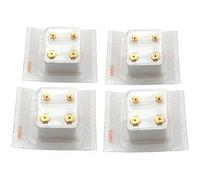Set Of 4 Pairs 24k Gold Earrings Plated Ball Stud Piercing Jewelry