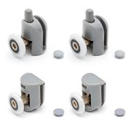 Set of 4 Single Shower Door Rollers/Runners/Wheels/Pulleys L001 wheel diameter 23mm Top and Bottom by Shower Part