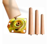 Set of 4 Solid Wood Tapered Furniture Legs 40CM Replacement Feet for Sofa Armchair Cabinet Ottoman Oblique Design for Bedside Tables and More