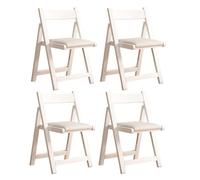 Set of 4 Stackable Folding Chairs - Confortable Space-Saving Chairs for Home, Office, Events & Weddings - Portable & Polyvalent Seating Solution
