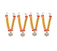 Set of 4 Stone Mala for Laddu Gopal/Devi Maa/Radha Krishna/Indian Traditional Festival Holi Decorations God Goddess Haar Sringar Set Deities jewellary All God Idol Statues Return Gift(Size:-2")