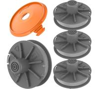 Set of 4 Strimmer Spools and 1 Spool Cover Compatible with Gardena Turbotrimmer EasyCut 400 Art.8846,ComfortCut450 Art.8847,PowerCut Art.8848,SmallCut 300/23 Art.9805