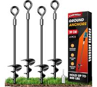 Set of 4 Trampoline Ground Anchors - Anchor Kit for Tents, Swings, Awnings, Metal Trampolines - Strong Wind…
