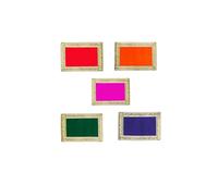 Set of 5 Mat Aasan Pooja Aasan Decorative Cloth for Pooja Multipurpose Pooja Decor Indian Traditional Cultural Festival Laxmi Poojan New year Decorations Gift Item Article Home Decor(Size:-7"x 10")