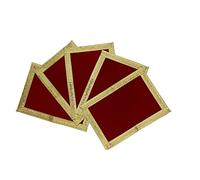 Set of 5 Mat Aasan Small Pooja Aasan Decorative Cloth(Size:- 7"X10") Laxmi Ganesh Multipurpose Pooja Indian Traditional Cultural Festival Ganesha Decorations Item Article Puja Kit(Marron)