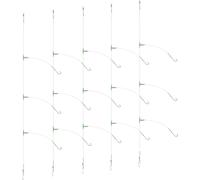 Set Of 5 Pre-Tied Sea Fishing Rigs, Sizes 1, 2/0 Sea Fishing Rigs For Beach Fishing, Coastal Fishing, Bass Fishing, Plaice, Trout, Sea Bream